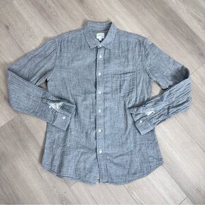 Corridor long sleeve button down shirt grey heavyweight medium